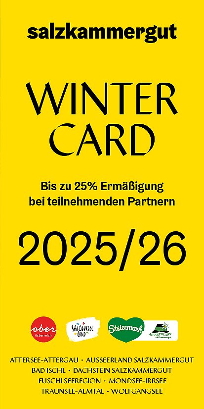 The cover page of the Salzkammergut WinterCard of 2023/24