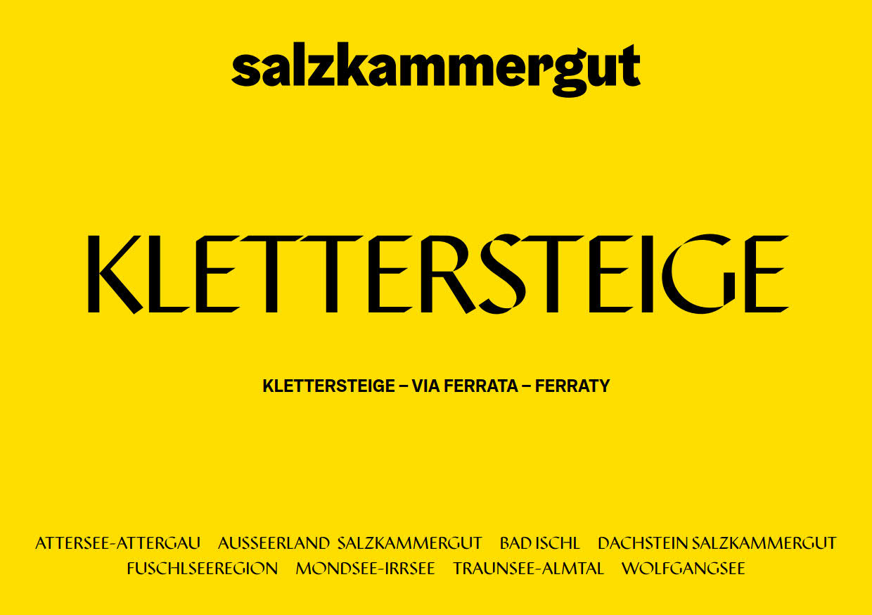 Das Titelblatt der Broschüre Klettersteige im Salzkammergut